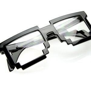 Black Pixelated Glasses
